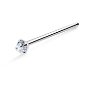 Colorless Stone Set Straight Nose Stud NSKA-840